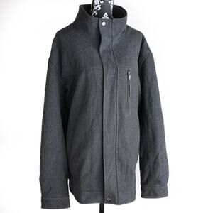 Men's Charcoal Wool Blend Towne By London Fog Coat - 3XB